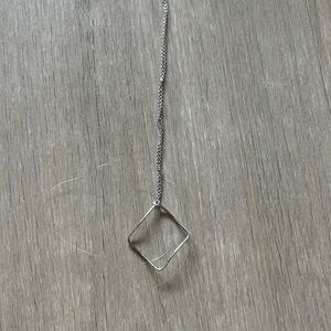 Silver Geometric Pendant Necklace